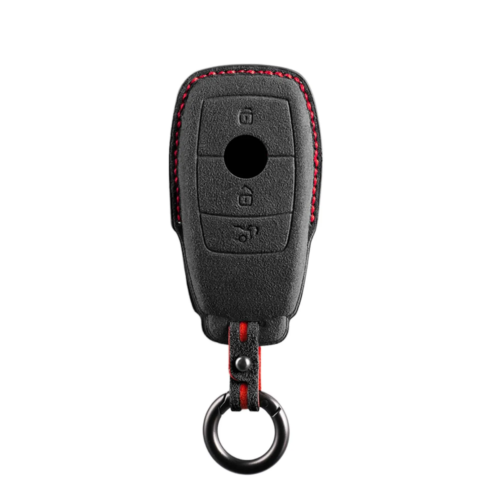 Car Key Accessories For Mercedes Benz C E S G Class GLC CLE CLA GLB GLS W177 W205 Fob Suede Leather Car Key Protection
