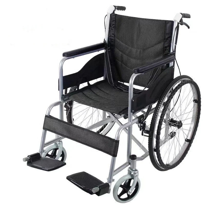New Arrival Light Weight Folding Portable Steel Wheelchair Easy To Transport Wheelchair For Adult Kids