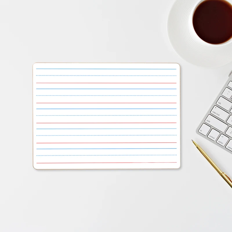 Factory Wholesale Custom Whiteboard Bulletin Boards 9x12 Double Sided Red Blue Ruled Lapboards Classroom Dry Message Board