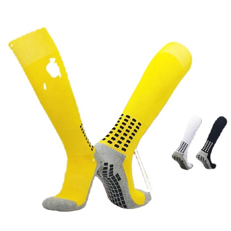Custom Grip Football Soccer Socks Long Wholesale In Stock Anti Grip Sport Cycling Socks