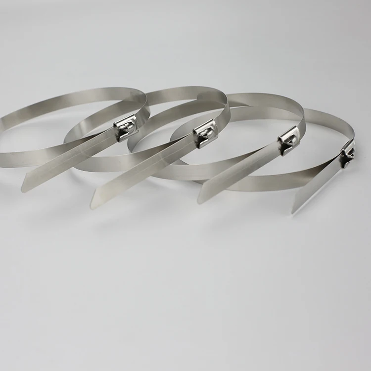 Anhui 316/304/201 Customized Best Quality Stainless Steel Binding Strip / Stainless Steel Cable Ties For Fastener /Metal Zip tie