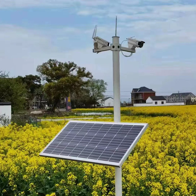 High Rust Resistance Panel DC Solar Kit Outdoor Solar Security Camera With Alarm Solar Systems for Cctv