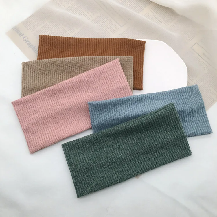 Custom thin sport headbands with logo elastic sport headbands winter knitted headbands for women