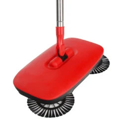 Witorange Cleaning Roto Hand Push Floor Sweeper Sweeper Broom Stainless Steel Plastic 3 Sections Yellow,red Color Box Everyday