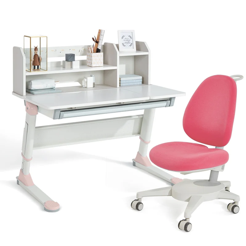 2M2KIDS Modern Study Desk Child Adjustable Table for Study Ergonomic Solid Wood Kid Desk Study Adjust Bedroom Furniture