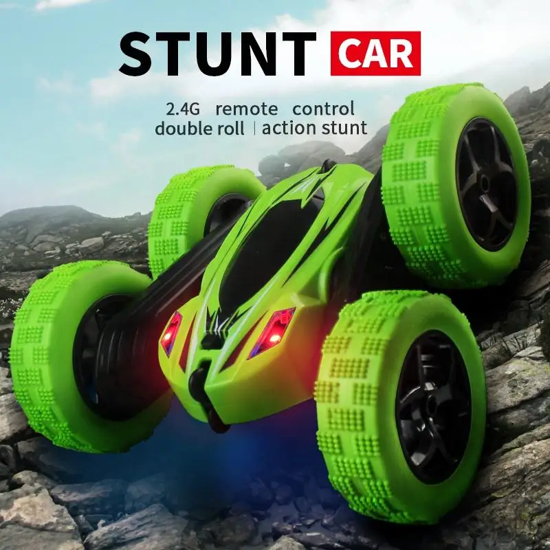 Hot Selling 2.4GHz RC Stunt Car Mini Double Side Remote Control 360 Degrees Rotation Toy for Kids