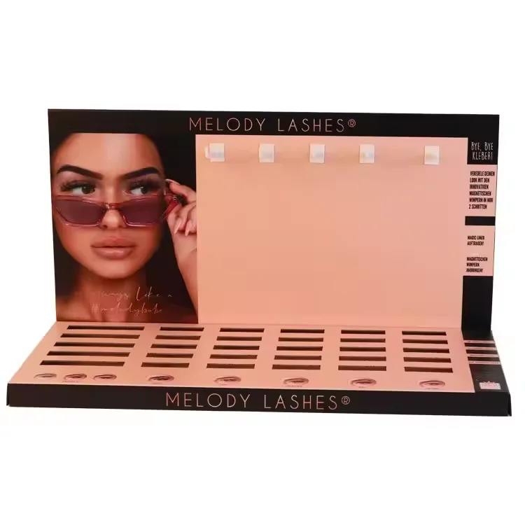 Custom Design Cheap Counter Top Cosmetic Cardboard Display Box Retail Store Perfume Eyelash Lipstick PDQ Counter Show Case