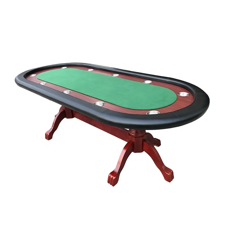 
96inch poker table with real wood legs 
