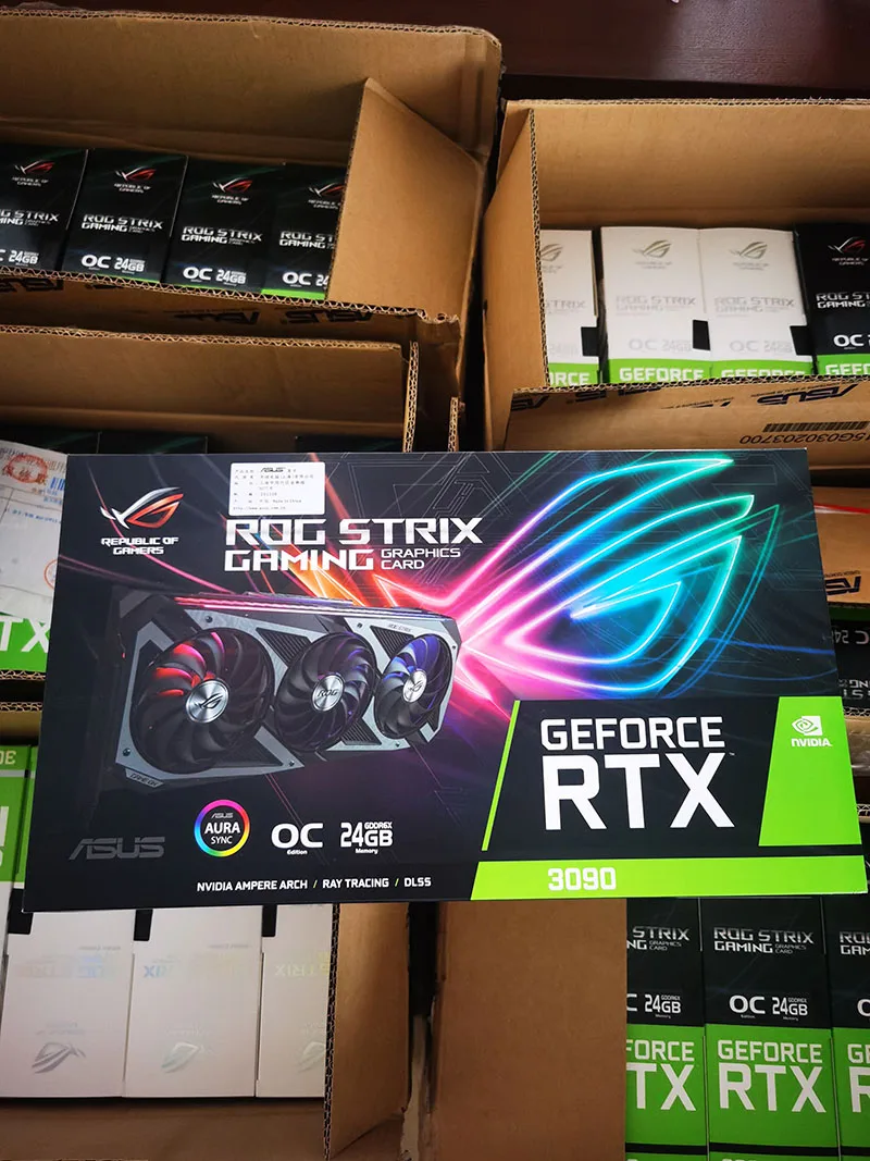 A SUS ROG STRIX GeForce RTX3090 24G GDDR6 black white RTX 3090 24gb 384bit GPU TUF OC DUAL GAMING video graphics card