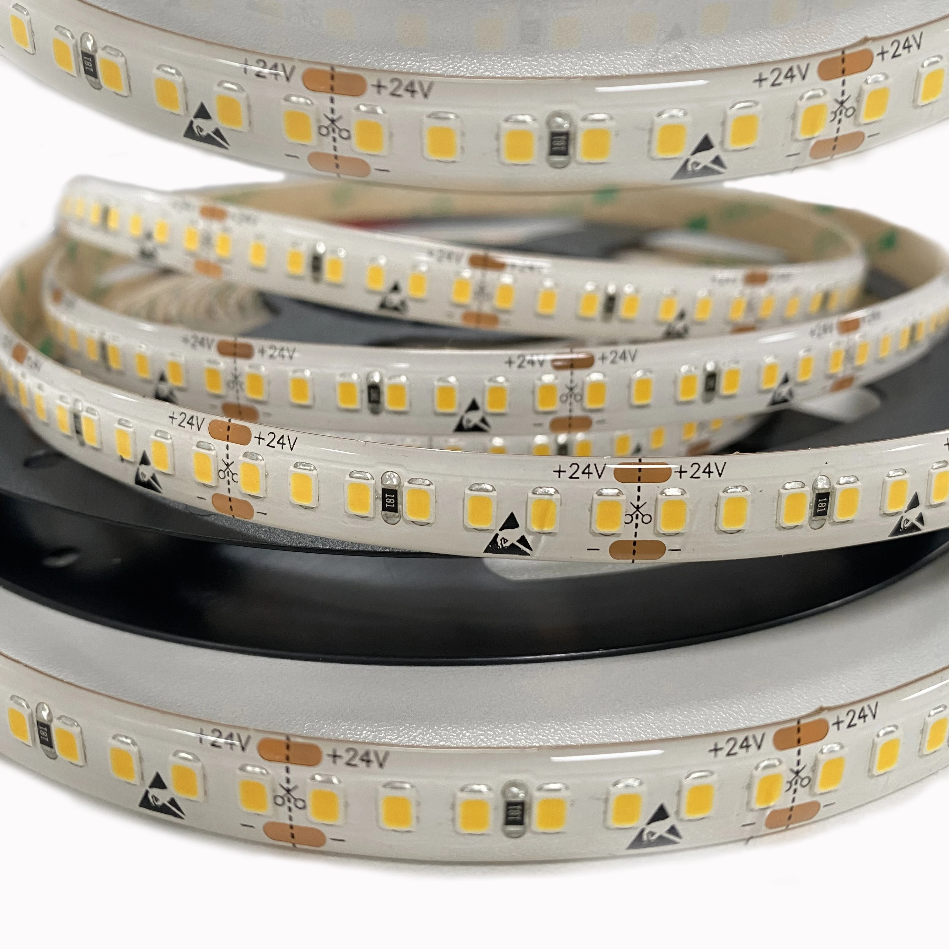 Пыленепроницаемый силиконовый клей для светодиодной ленты IP54 SMD2835 120 лм/Вт CRI90 + 182 светодиодов/м DC24V освещения под шкафом 5 м 16 4 фута