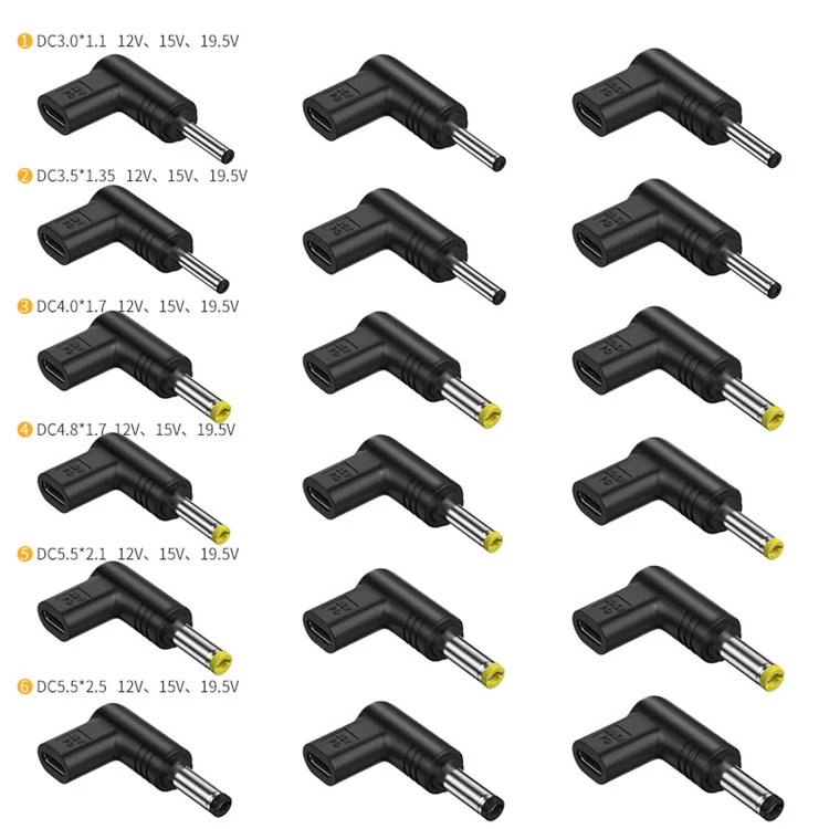 USB C PD to DC Power Connector Universal 12/15/19V Type C to DC Jack Plug Charging Adapter Converter for Router Tablet Mini Fan