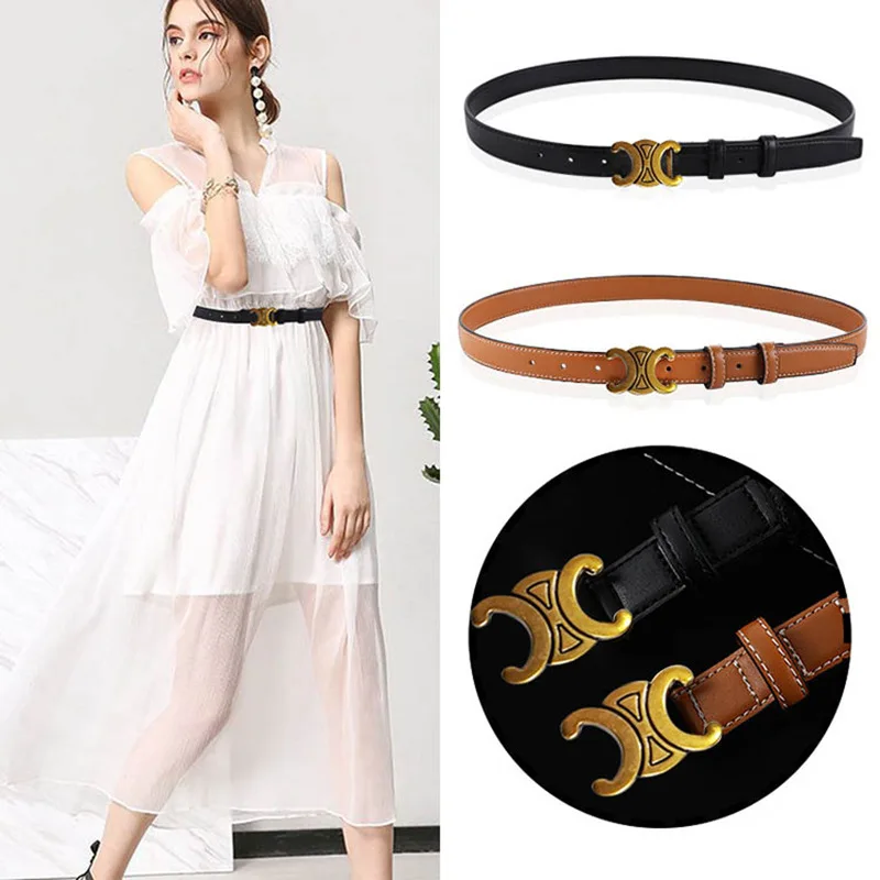 Double C belt women fashion decorative belt jeans vintage women waist belt for dresses