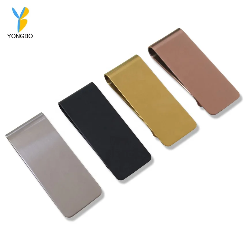 Metal Black Blank Money Clip For Men Can Be Customized Logo