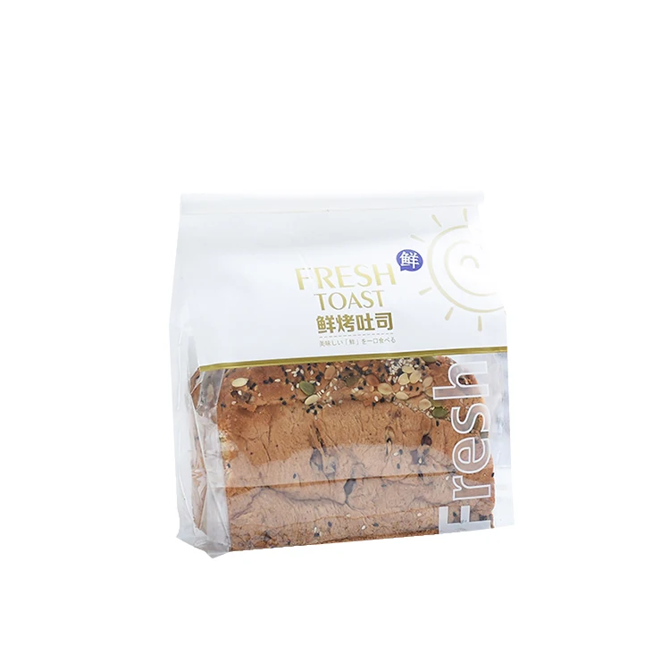 LOKYO wholesale cheap wire sealing toast paper bag take away food grade bread packaging bags with ziplock