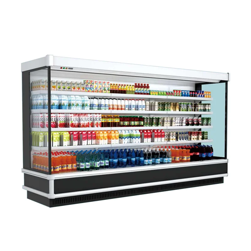 Factory Custom Commercial Drink Beverage Chiller Refrigeration Equipment Open Display Cooler Freezer for SupermarketRestaurant