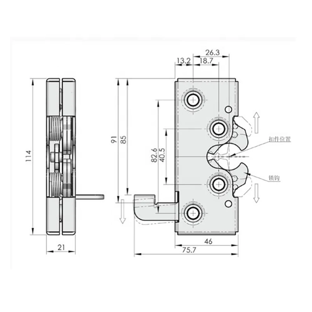New Hot Selling Wholesale China Xk701 Slam Latch Lock