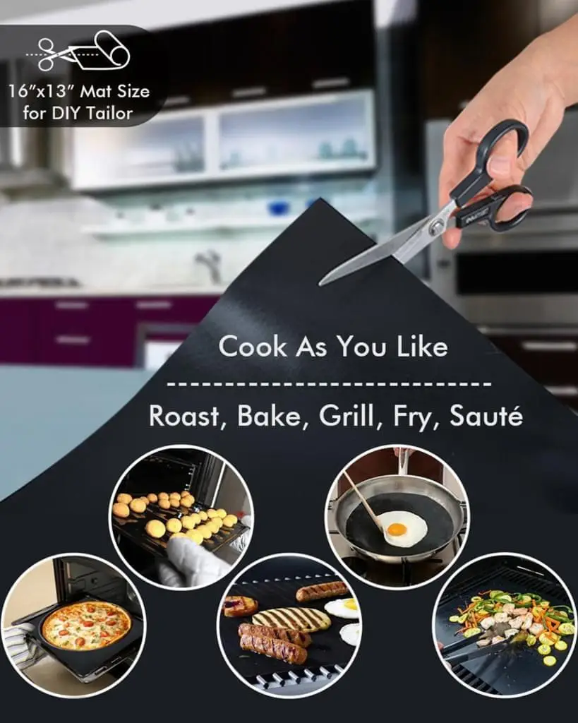  Hot Sale Reusable Extra Thickness Heat Resistant Cooking Sheet Baking Mat Non Stick Copper Dishwasher Safe BBQ