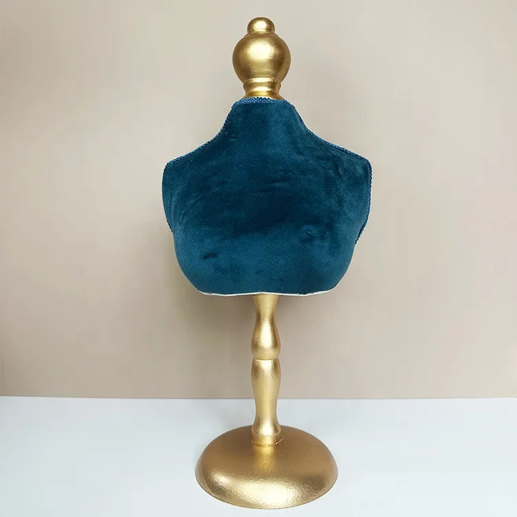 Hot Selling Multifunctional Jewelry Stand Double-sided Peacock Blue Jewelry Display Stand Jewelry Display Neck