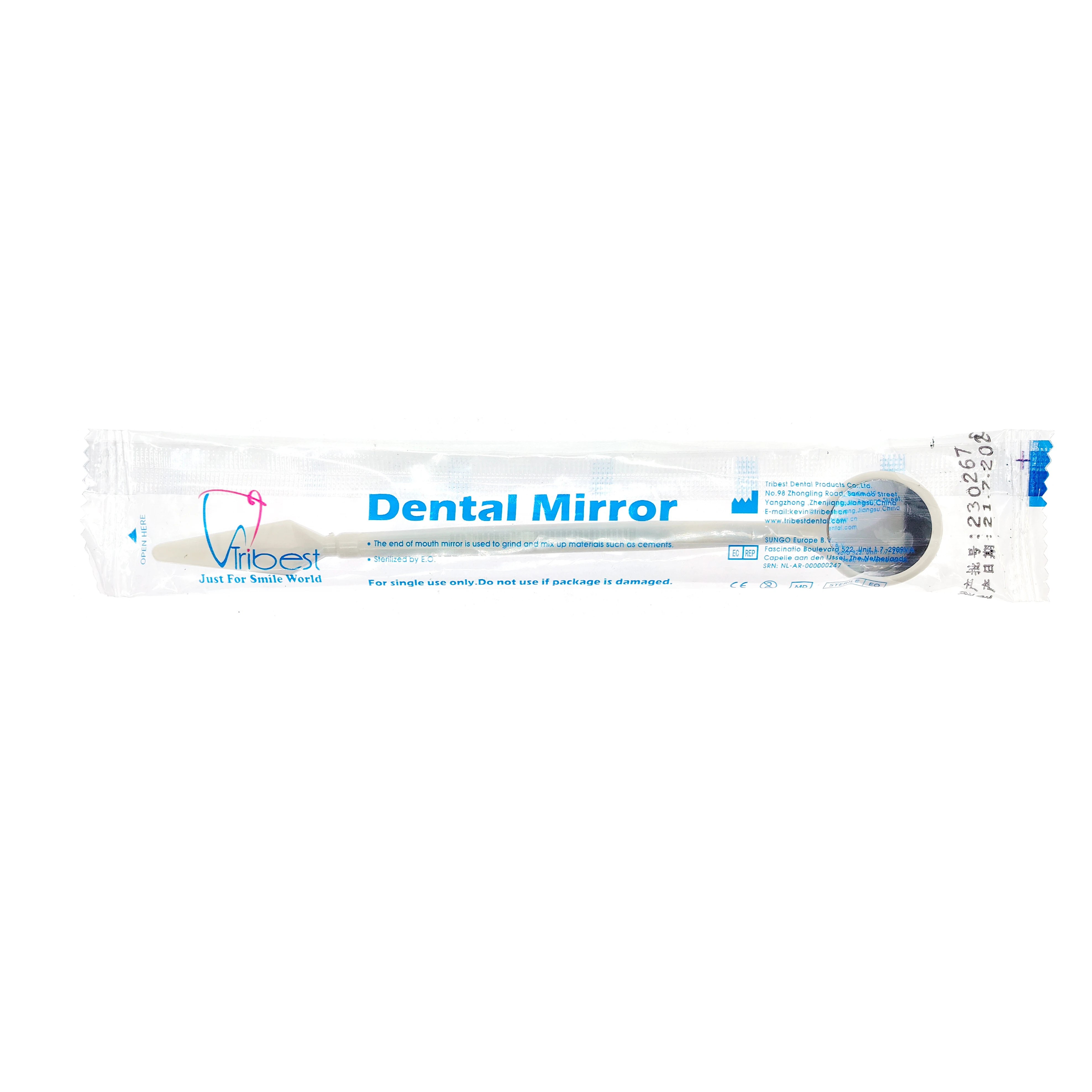 New Product Dentist Lab Disposable Glass or Plastic Dental Mirror With Spatula