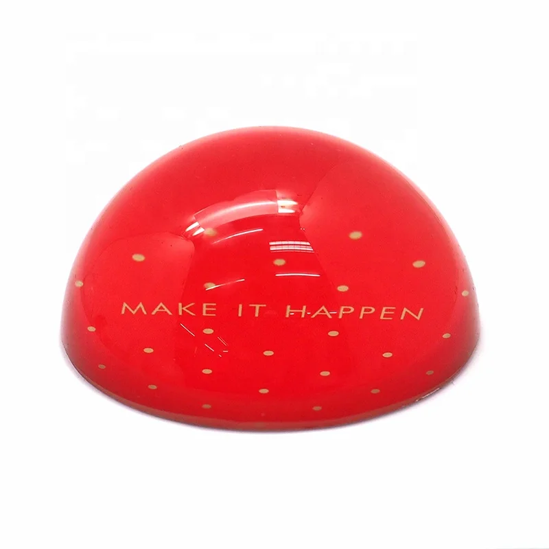 Paperweight Dome Clear Exquisite Glass Hottest Guangdong Wholesale Decorative Red Glass and Picture Home Decoration Folk Art