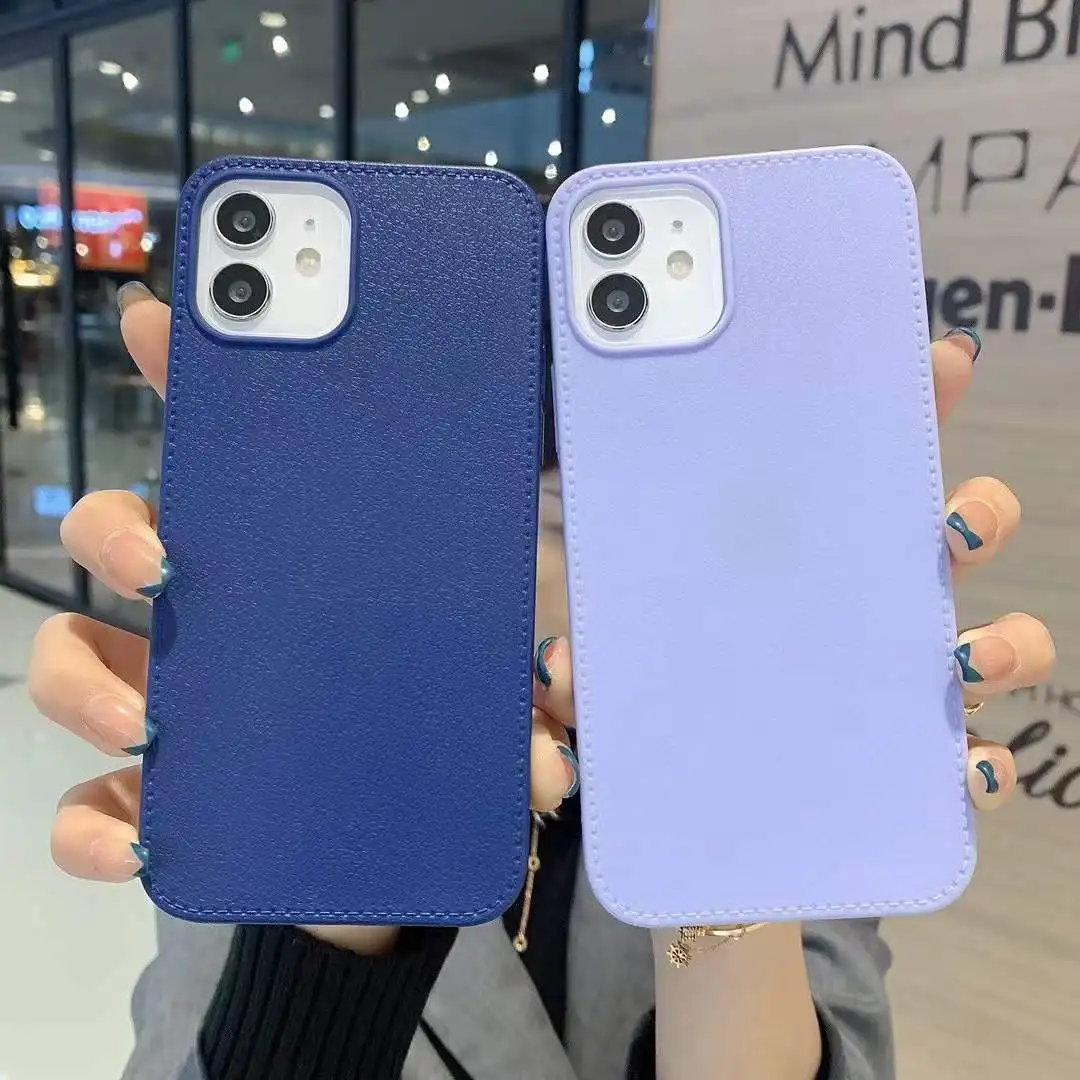 
Phone Case Line Leather Anti-fall Slider Phone Cover For iphone 12 TPU lether lines cover for samsung note7 