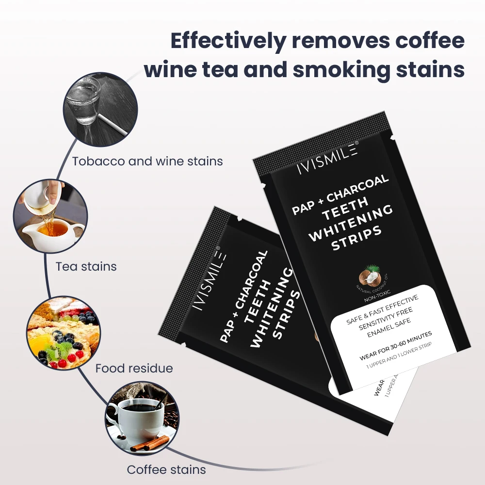 IVISMILE CE Approved Label Whitening Strips For Teeth 14 Pairs 28pcs Professional Teeth Whitening Strips