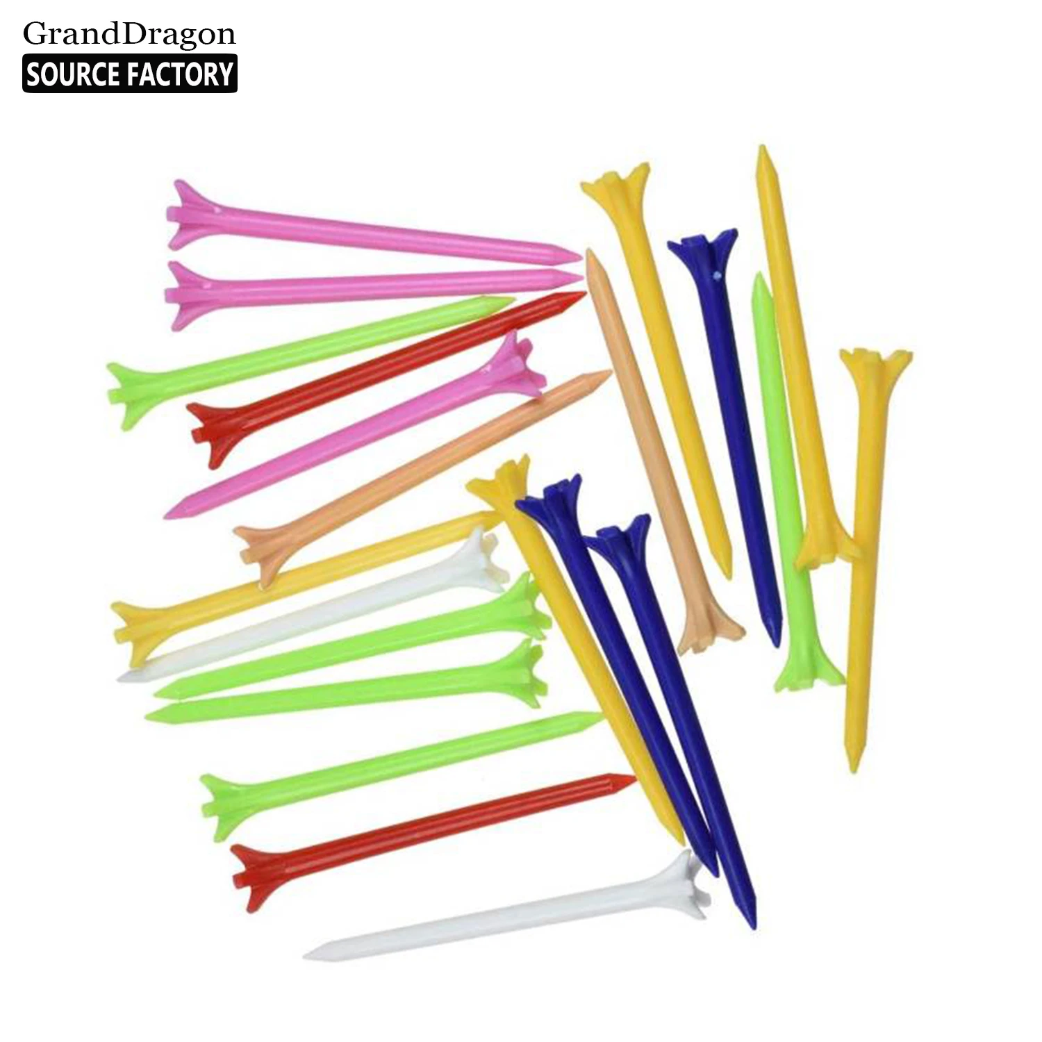 OEM Manufacturer Various colors Plastic Golf Tee Custom Logo Bulk Golf tees