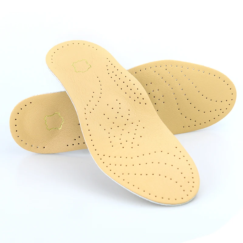Free sample Comfort Leather Insoles for Shoes Full Length Latex Foam Orthopedic Leather Insoles for Man and Women