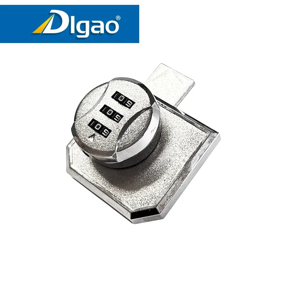 High quality glass cabinet door code lock zinc alloy security 3 digit combination lock
