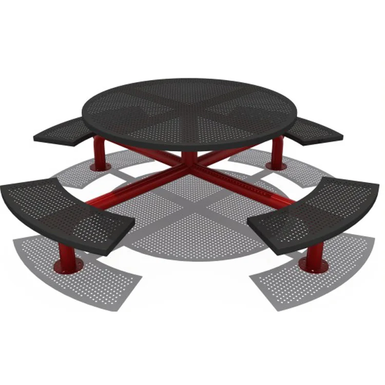 Patk Leg Seating Backless Furniture Frame Public and Wood Stainless Park Benches Outdoor Blue Table Steel Bench
