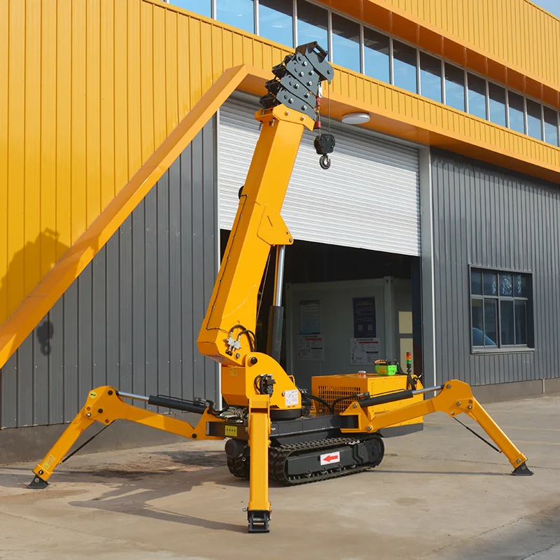 Building Remote Control Foldable 1.2ton 3ton 5ton 8ton Crawler Lifting Spider Cranes For Sale