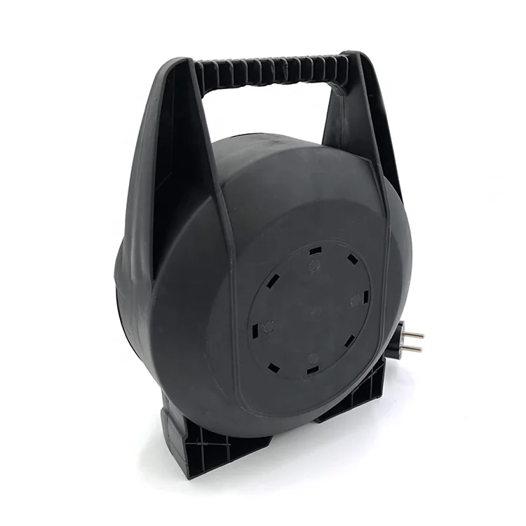 4x16A sockets small electric extension power cord reel germany type mini retractable cable reel