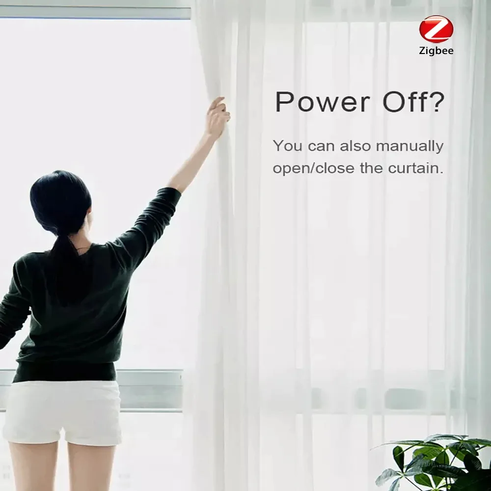 zigbee smart tuya remote control curtain motor work with alexa and google home