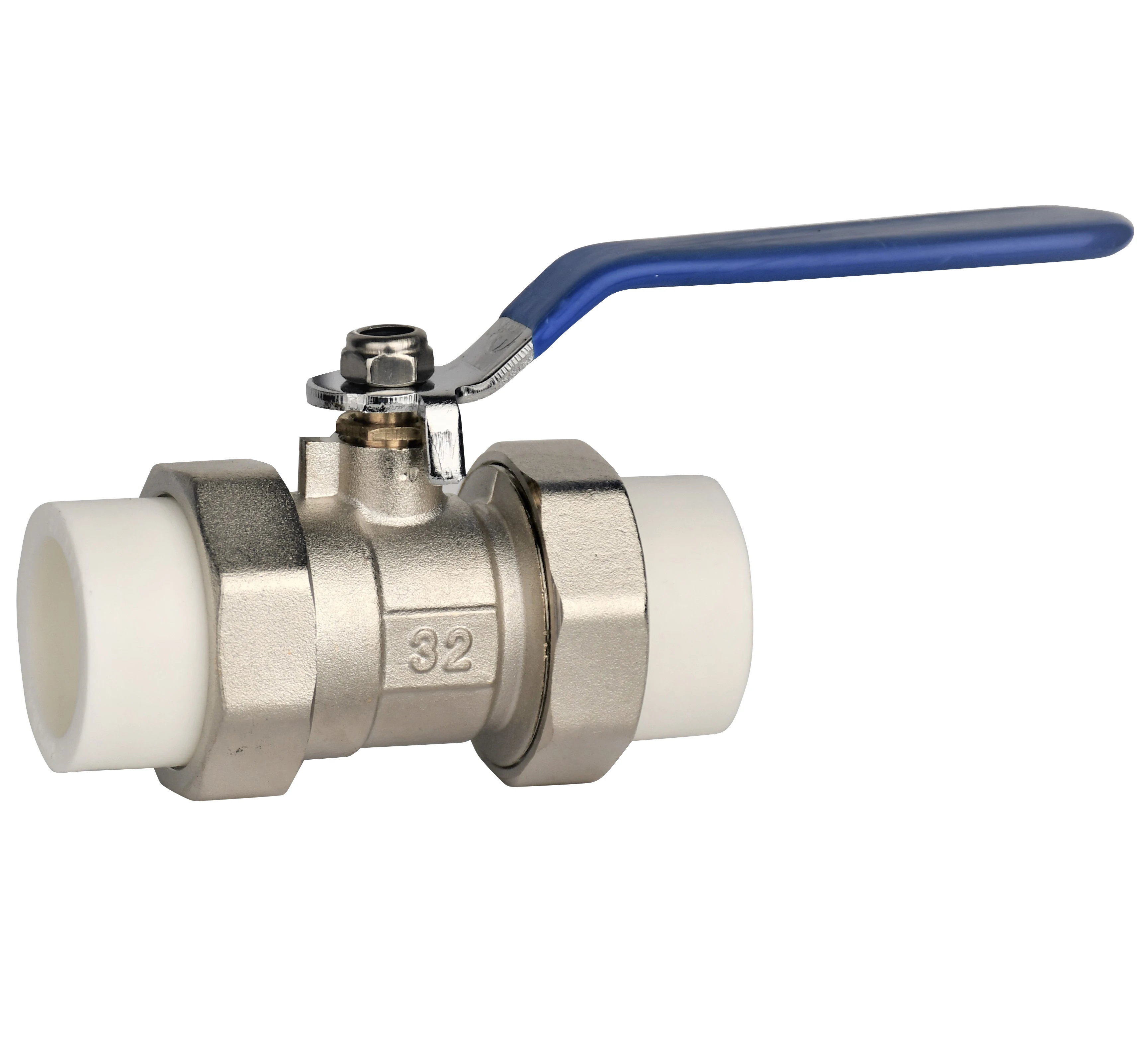 PPR Double Union on-off valve two end hot melt copper ball valve