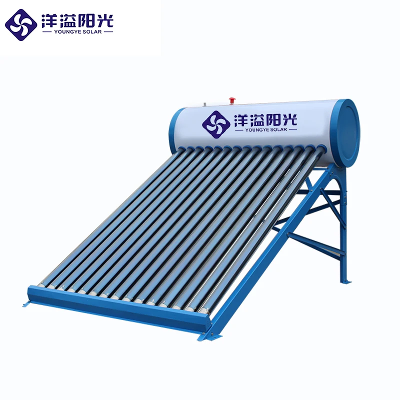 High thermal efficiency integrated non pressure solar water heater with vacuum tube painted by magnetron sputtering selective