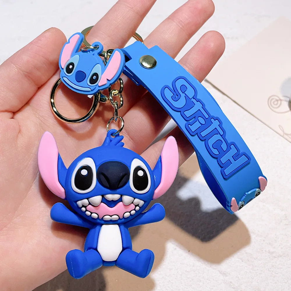 3d Cartoon Pvc Keychain Custom Stitch Doll Plastic Promotional Gifts Keyring Key Chain
