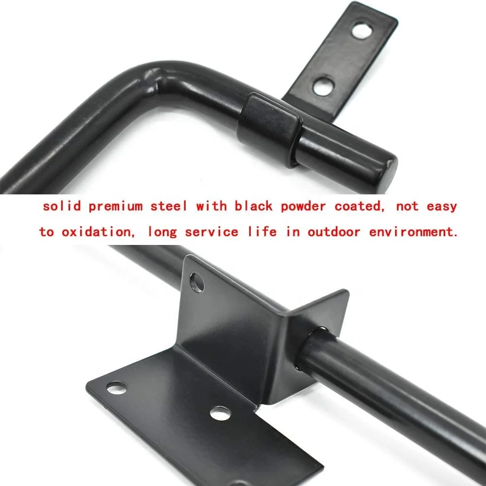 Cane Bolt Heavy Duty Gate Drop Rod 36 inch Steel with Black Finish -2 Pack for Double Door4.jpg