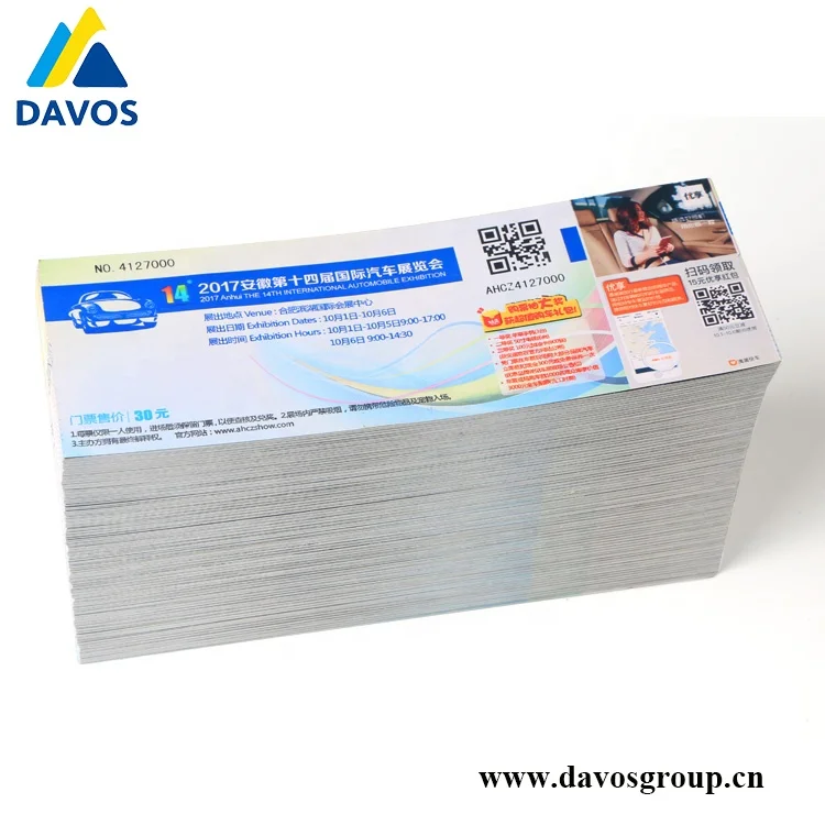 
Custom flight ticket airline thermal paper boarding pass, air fright tickets 