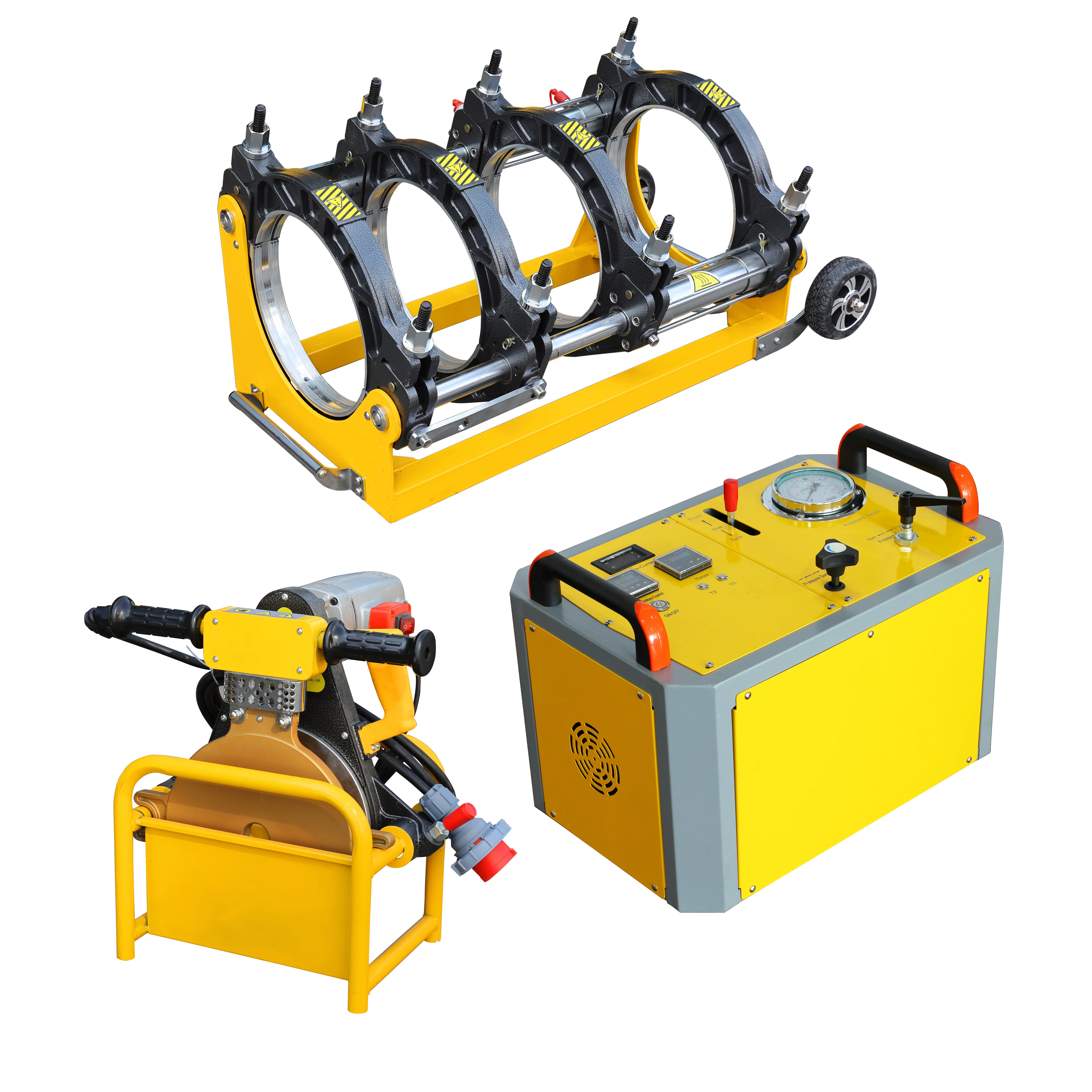 63-250 hot melt Hdpe pipe welding machine poly pipe butt welder for gas pipe