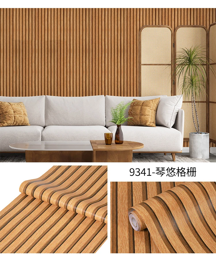 2024 New Design Kitchen Cabinet Wrap Self Adhesive Wallpaper Wall Paper Furniture Sticker Vinyl Wood Grain PVC Film