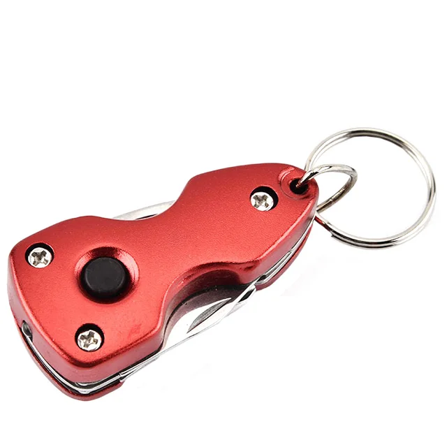 5 in 1 Multi Tool Key Chain Mini screwdriver pocket knife keychain multi tool with flashlight