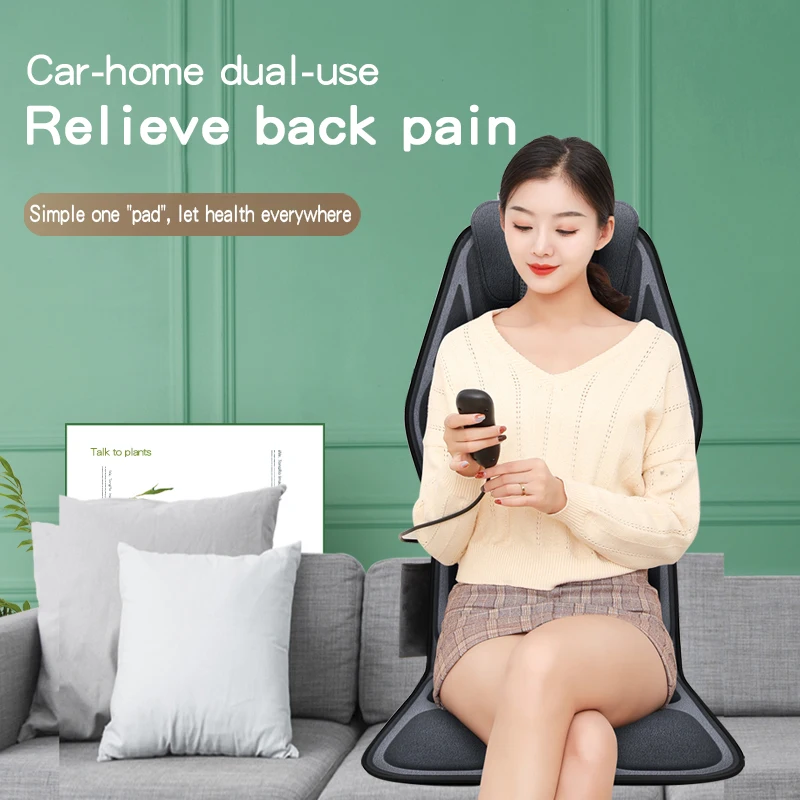 Portable Body Vibration Car Seat Buttocks Electric Shiatsu Back Massaging Cushion With Heat
