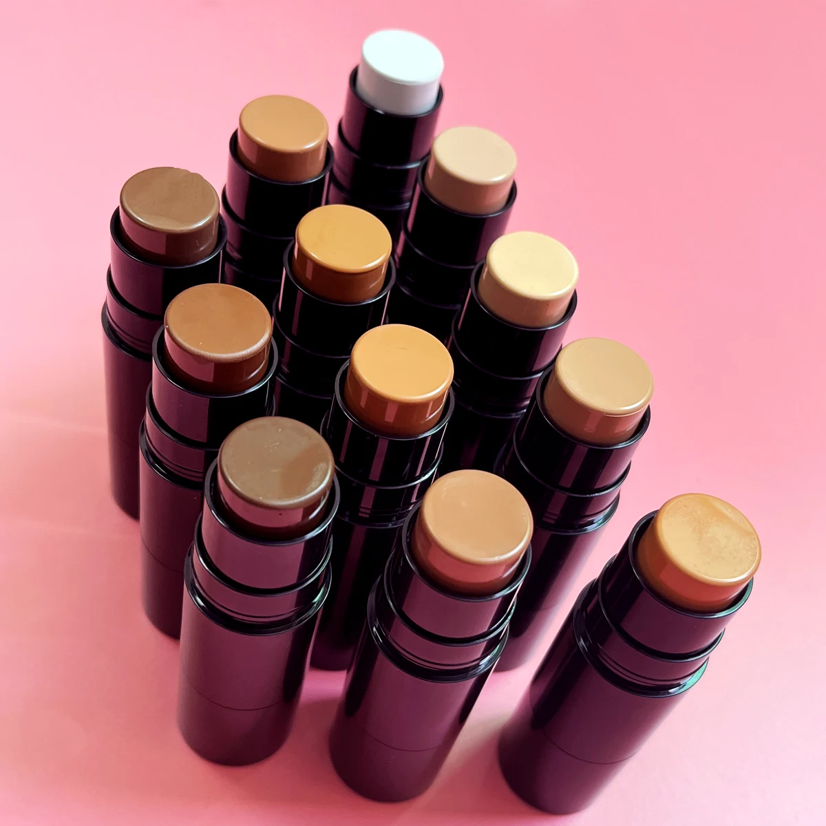custom private label cheap cheek glow dark skin body makeup brush highlighters bronzer  stick powder highlighters bronzer