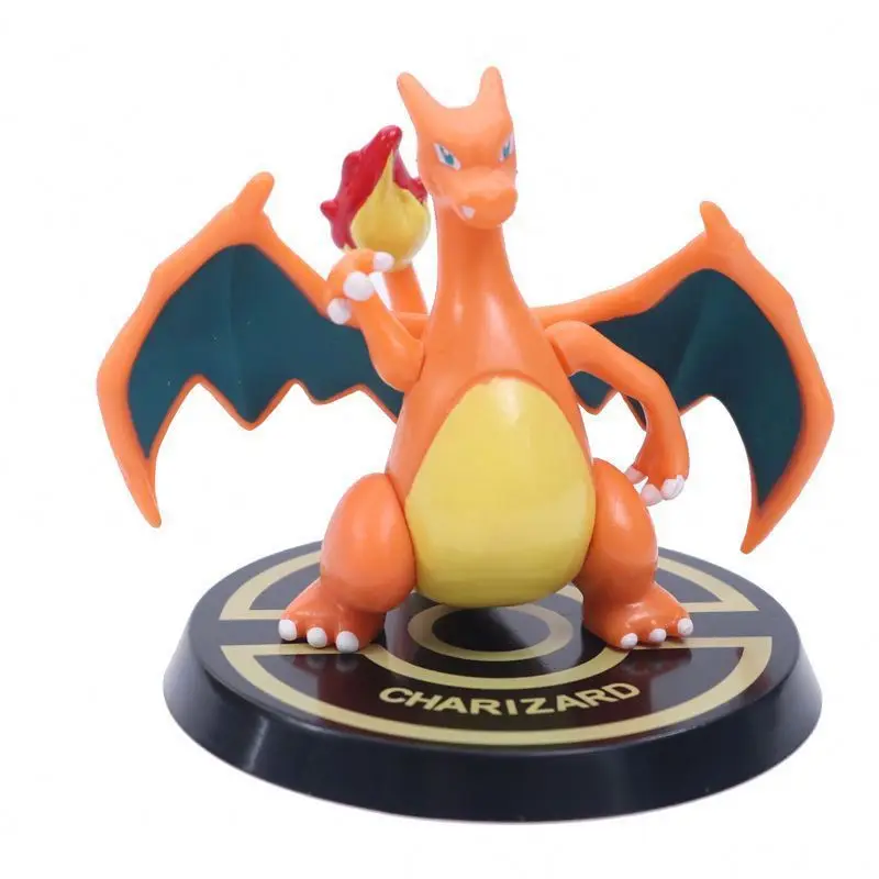 New 6 Style Anime Figure Set Pika-chu Charmander Squirtle Mewtwo PVC Doll Japanese Cartoon Character Po-ke-moned Figurine