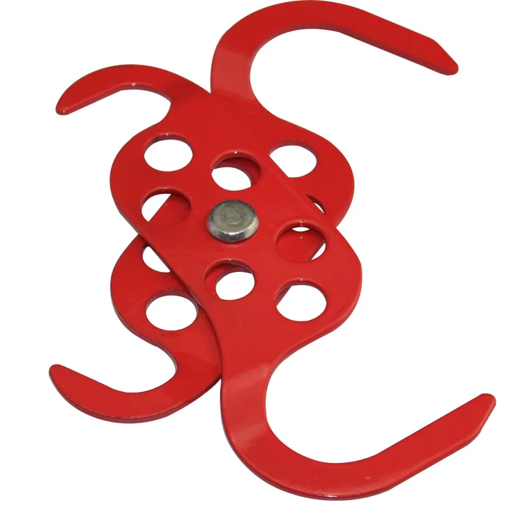 
Double-end Steel Lockout Hasp 6 Hole Isolation Lock with 136mm Length 