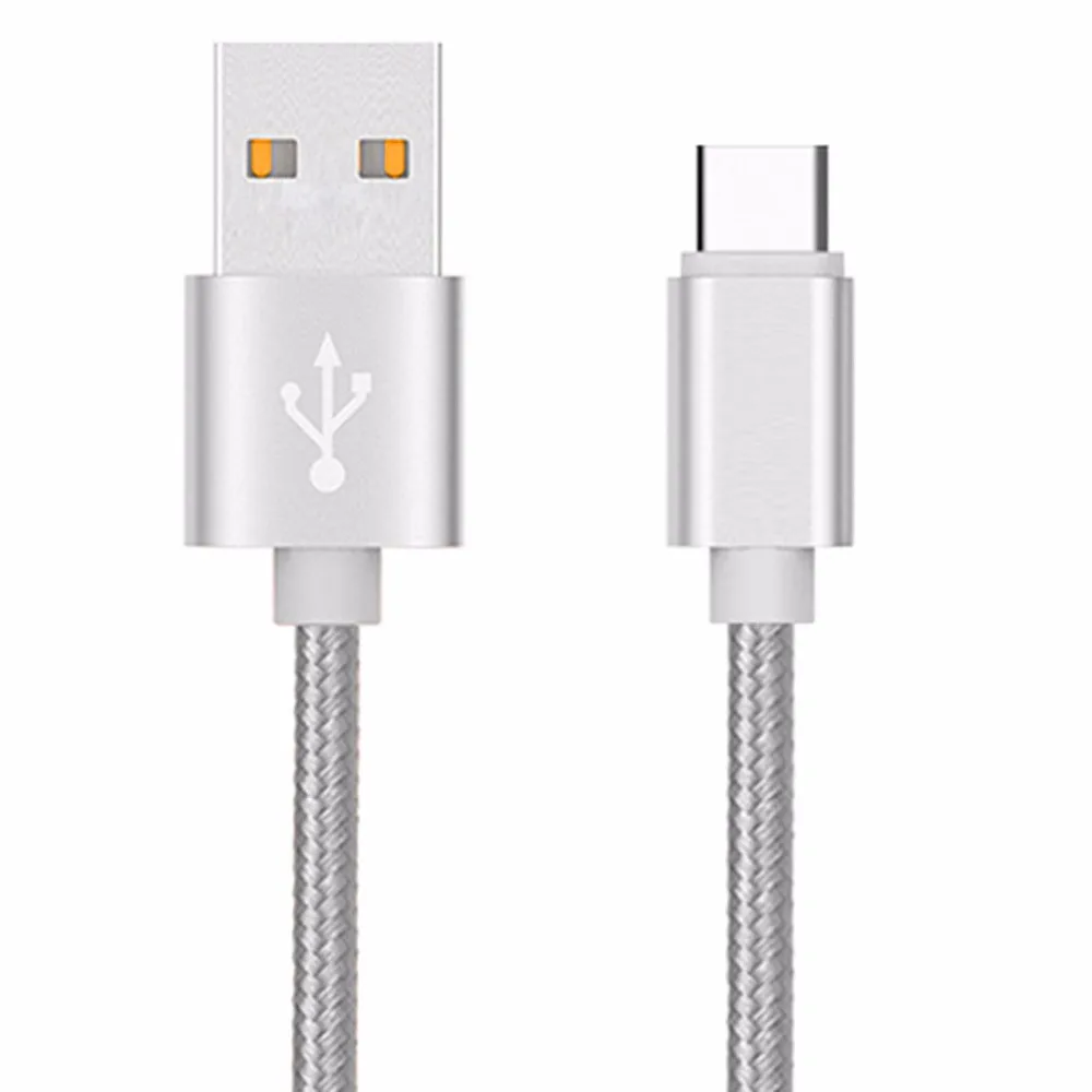 
2M 6.7FT Durable Fast Charging Nylon Braided Data Sync USB Type C Charger Cable USB-C 