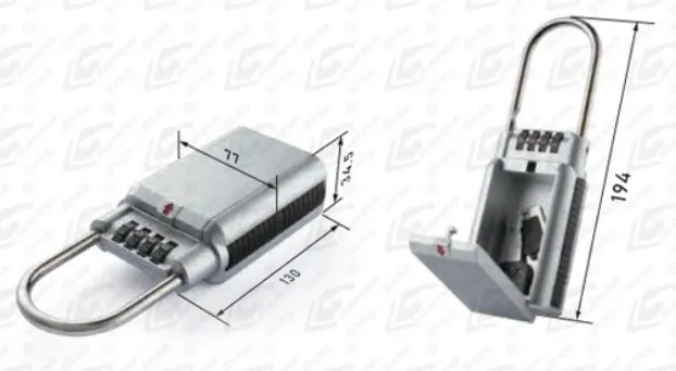 TSA Key Code Lock Stainless Steel and Durable Zinc Plated Briefcase Lock for Bag Parts & Accessories Packing