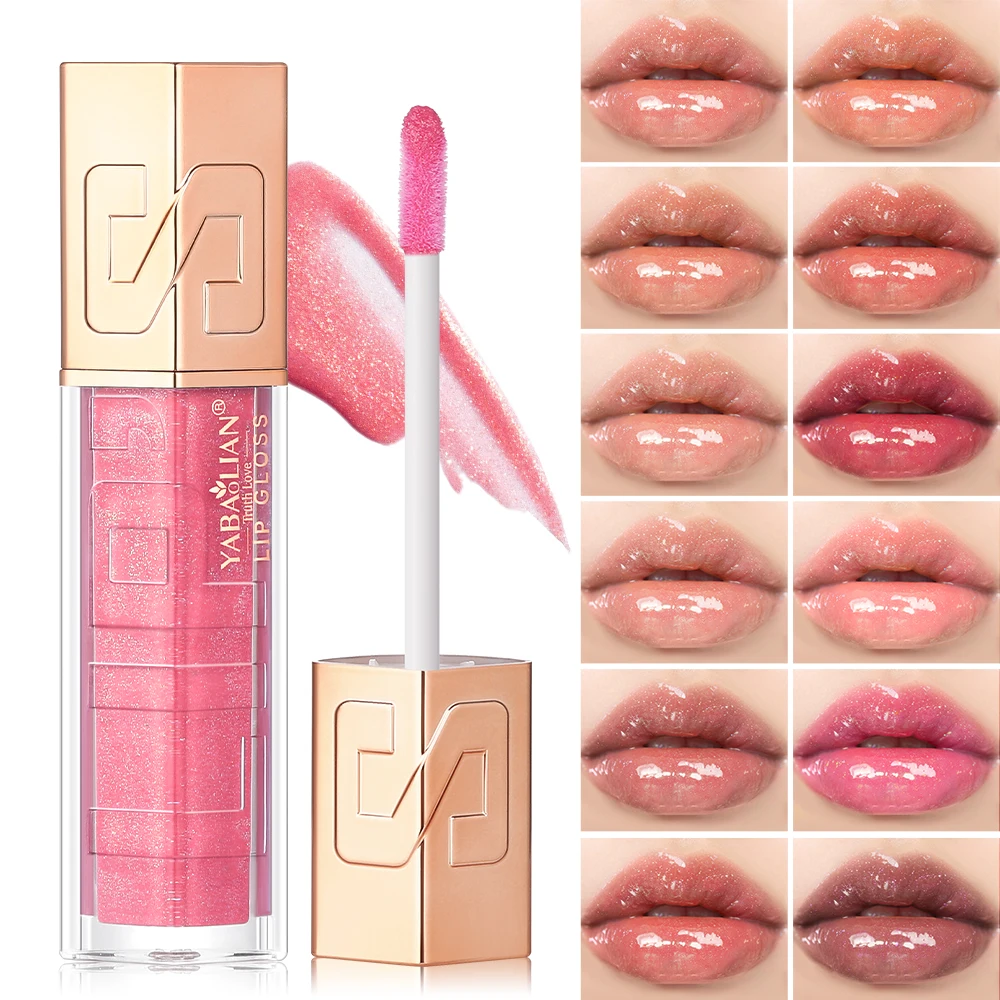 Wholesale Private Label Custom Vegan Glossy Pink Lip Gloss High  Quality  Pigment Vegan Long Lasting Clear Lipstick