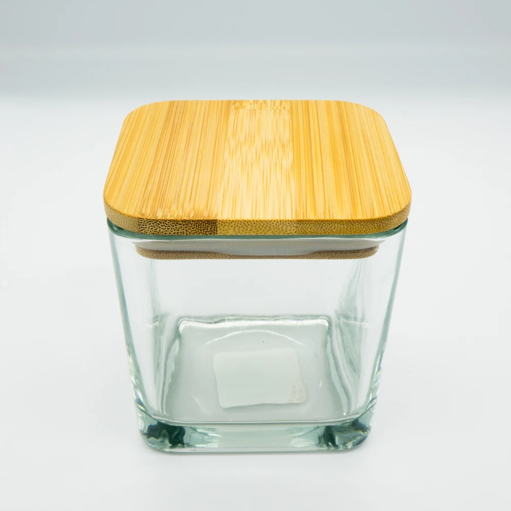 Customized LOGO Round or Square Bamboo Wooden Lids for Glass Jars Candle Stopper With Laser Etched Bottles Cork Cap Manufacture