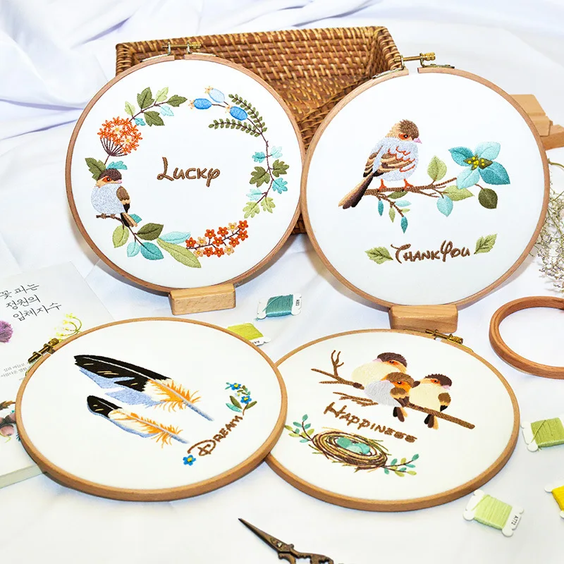 Animal flower cross stitch kits embroidery kit beginner sewing embroidery kits for adults